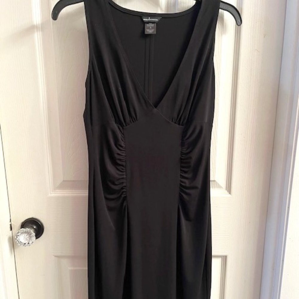 Moda International Black Evening Cocktail Fitted New Years Eve Dress Small